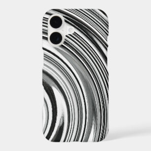 Black White Spiral Abstract Background #2