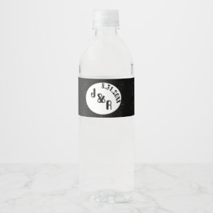 Black & White Spring Mineral Water Bottle Wrapper Water Bottle Label