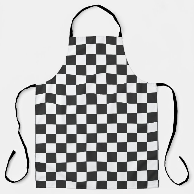 black white square  apron (Front)