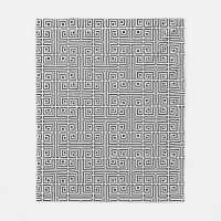 Black White Square Labyrinthine Optical Pattern
