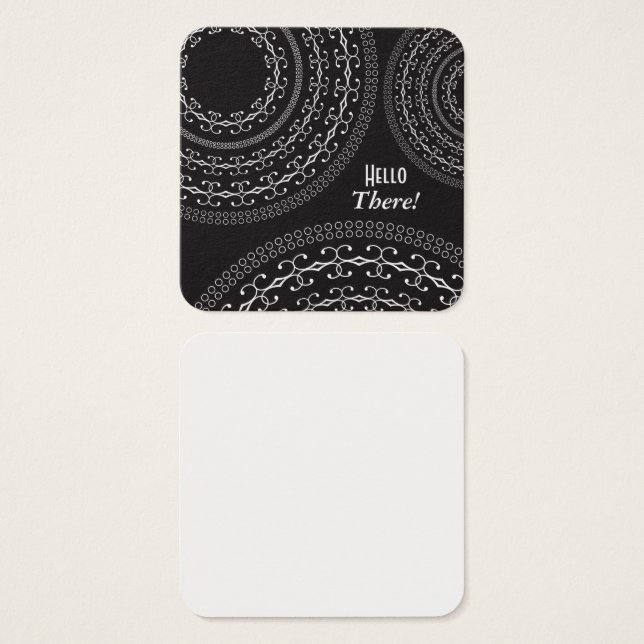 Black & White Square Notes for Writing Messages / (Front & Back)