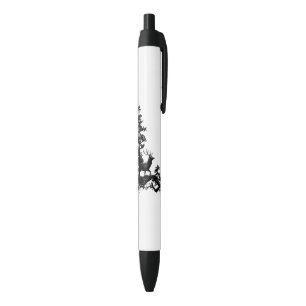 Black White Stag Deer Animal Nature silhouette Black Ink Pen