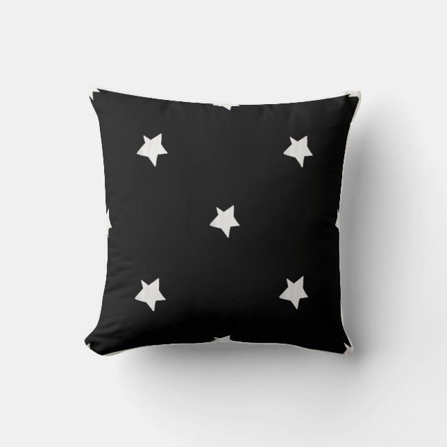 Black & White Star Pillow (Front)