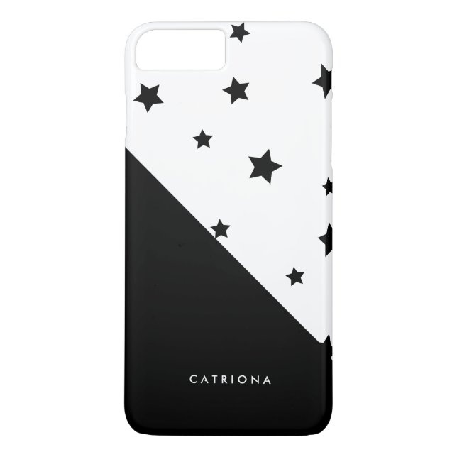 Black & White Stars Patten Abtract Personalised Case-Mate iPhone Case (Back)