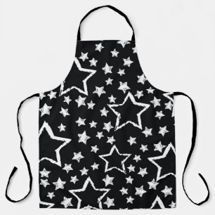 Black, white stars: urban grunge. apron