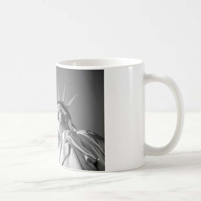 Black White Statue of Liberty Coffee Mug (Right)