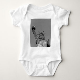 Black & White Statue of Liberty New York Baby Bodysuit