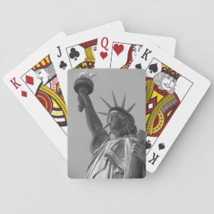 Black & White Statue of Liberty New York City Playing Cards