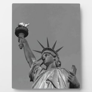 Black & White Statue of Liberty New York Plaque