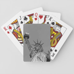 Black & White Statue of Liberty New York Playing Cards