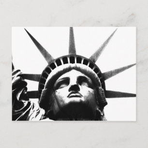 Black & White Statue of Liberty Postcard