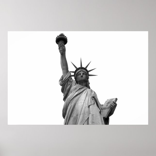 Black & White Statue of Liberty Poster (Front)