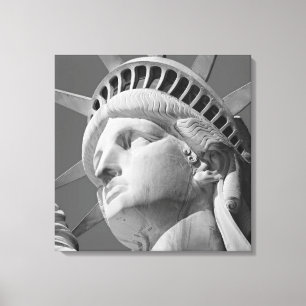 Black & White Statue of Liberty Wrapped Canvas