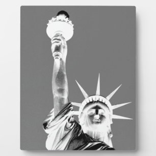 Black & White Statueof Liberty New York City Plaque