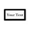 Black & White Stickers or Labels w/ Custom Text