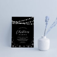 Black & White | String Lights Christmas Party