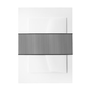 Black & White Striped Belly Band Invitation Belly Band