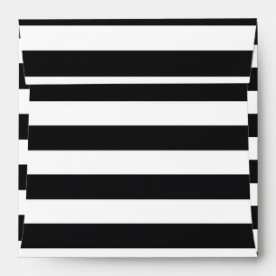 Black & White Striped Invitation Envelope