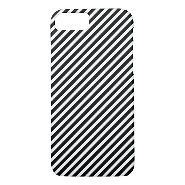 Black & White Striped iPhone 7 Case (Back)