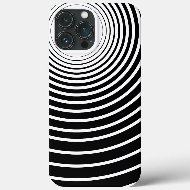 Black White Striped iPhone Case or Choose Colours (Back)
