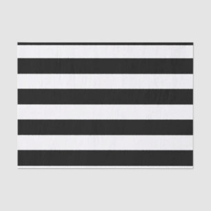 Black White Striped Modern Wedding Party Tissue Paper