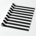 Black White Striped Modern Wedding Party Wrapping Paper<br><div class="desc">Fresh,  elegant,  and gracefully modern! Designed for a bold visual impact with luxurious style.</div>