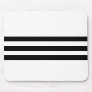 Black & White Striped Mouse Pad