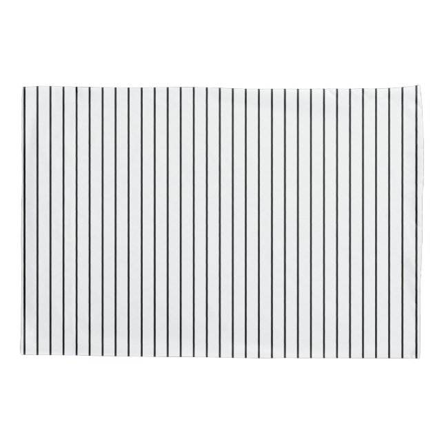 Black White Striped Pillowcase (Back-Left)
