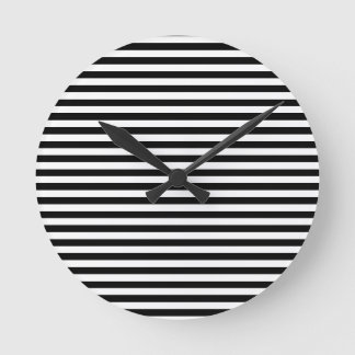 Black & white striped round clock