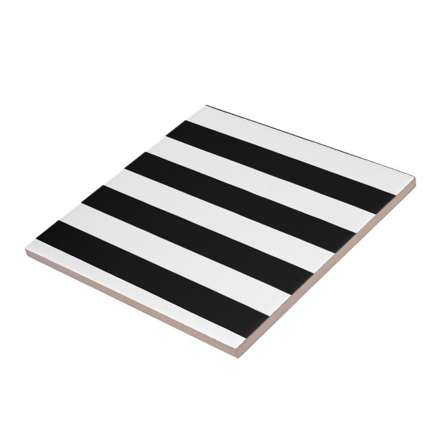 Black & White Striped Tile (Side)