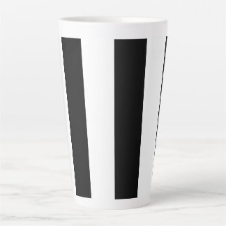 Black & white striped vertical coffee mug