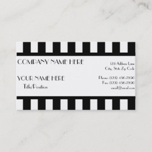 Black & White Stripes Appointment Card