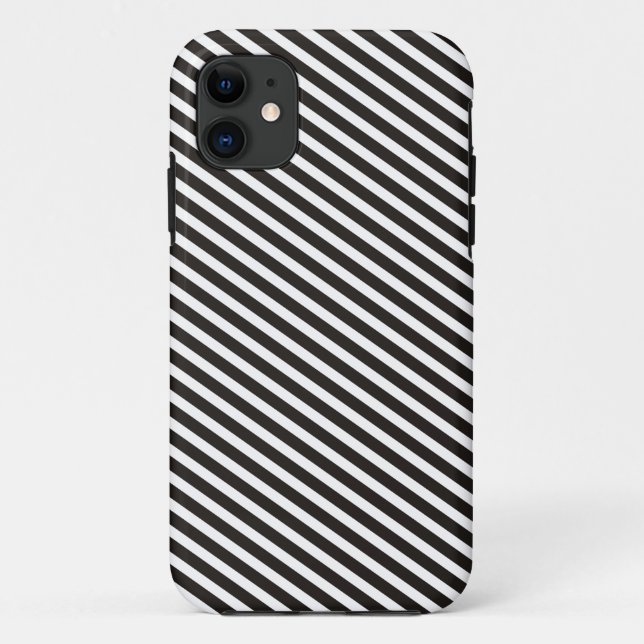 Black & White Stripes - black Case-Mate iPhone Case (Back)