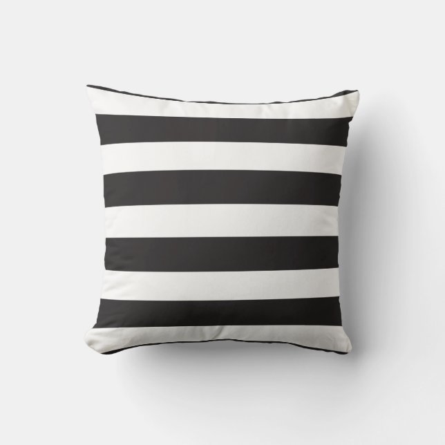 Black & White Stripes Cushion (Front)