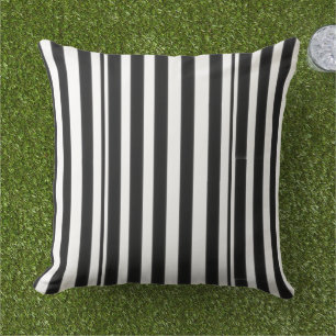Black White Stripes Cushion