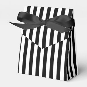Black White Stripes  Favour Box