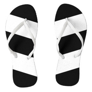 Black White Stripes Jandals