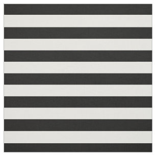 Black White Stripes Modern Pattern Chic Trendy Fabric