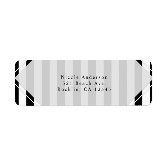 Black & White Stripes Modern Striped Invitation (Front)