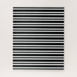 Black White Stripes Pattern Jigsaw Puzzle<br><div class="desc">Black White Stripes Pattern Jigsaw Puzzle</div>