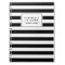 Black & White Stripes Personalised Notebook