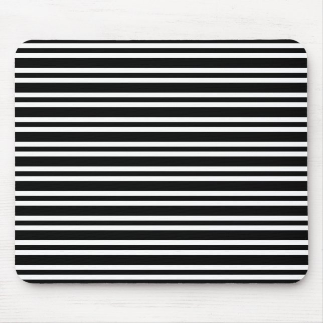 Black White Stripes Seamless Pattern Mouse Pad (Front)