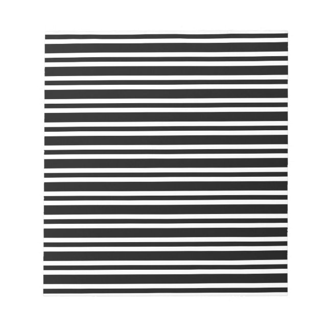 Black White Stripes Seamless Pattern Notepad (Front)