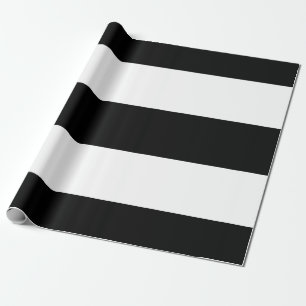 Black White Stripes Wrapping Paper