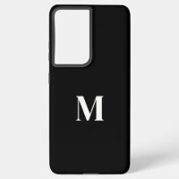 Black White Stylish Elegant Custom Name Monogram