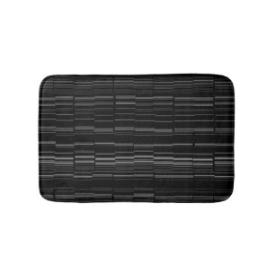 Black/White Stylish Stripe Pattern Bath Mat