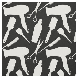 Black + White Stylist Tools Hairstylist Hair Salon Fabric