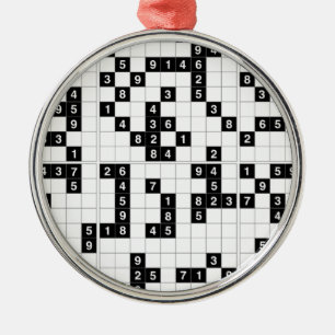 black white sudoku metal tree decoration