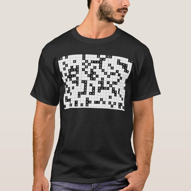 black white sudoku T-Shirt (Front)