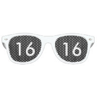 Black & White Sweet Sixteen Glasses
